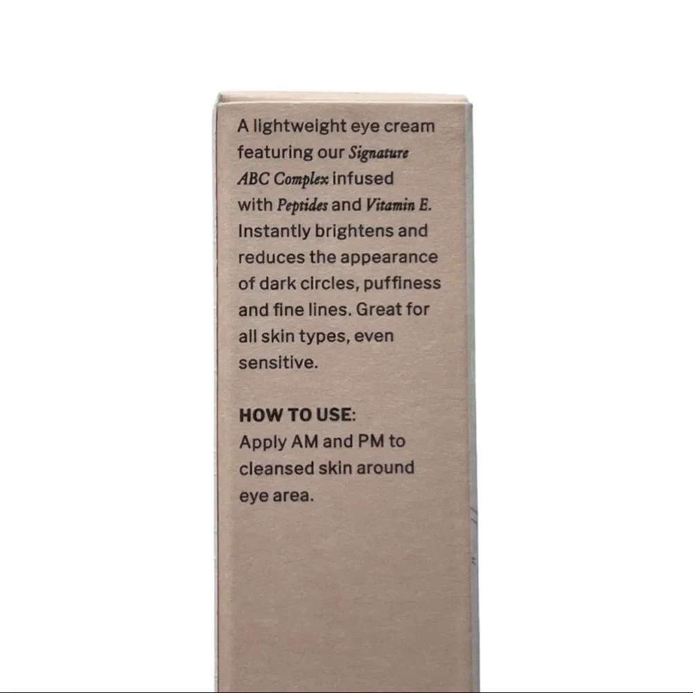 ONA NEW YORK Brightening Eye Cream •NIB